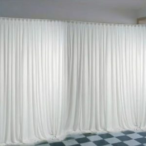 Silk White Backdrop Drapes Curtain