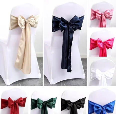 Satin Chair Butterfly Ties Event decoration by BS Satin Chair Butterfly Ties