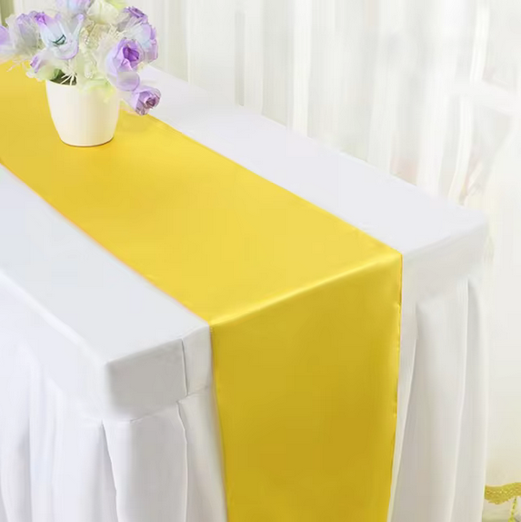 Shiny Satin Wedding Table Runners Event decoration by BS Shiny Satin Wedding Table Runners - Image 22