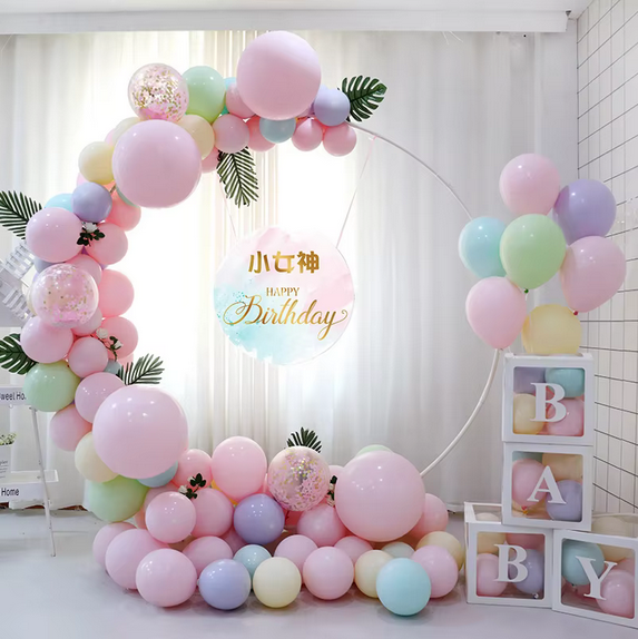 Metal Circular Wedding Arch & Balloon Stand Event decoration by BS Metal Circular Wedding Arch & Balloon Stand - Image 4
